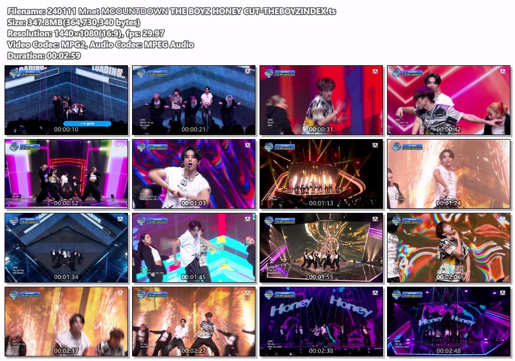 240111 Ｍｎｅｔ ＭＣＯＵＮＴＤＯＷＮ THE BOYZ HONEY CUT