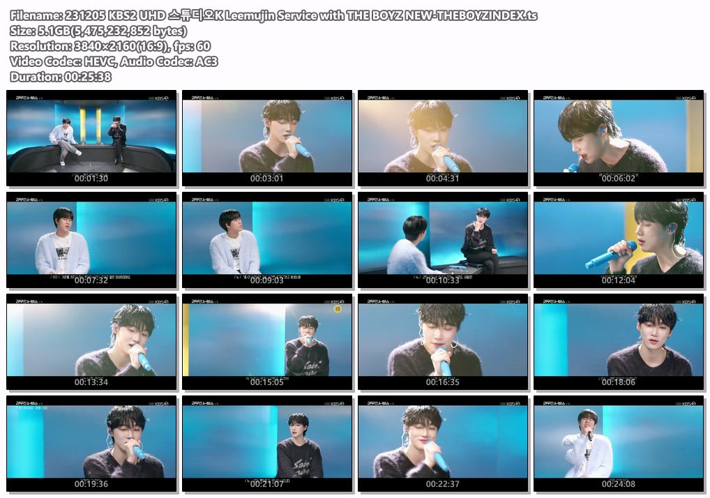 231205 KBS2 UHD 스튜디오K Leemujin Service with THE BOYZ NEW