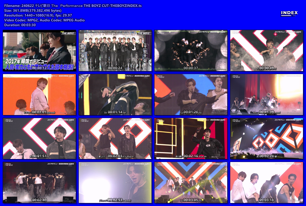 240622 テレビ朝日 Ｔｈｅ　Ｐｅｒｆｏｒｍａｎｃｅ THE BOYZ CUT