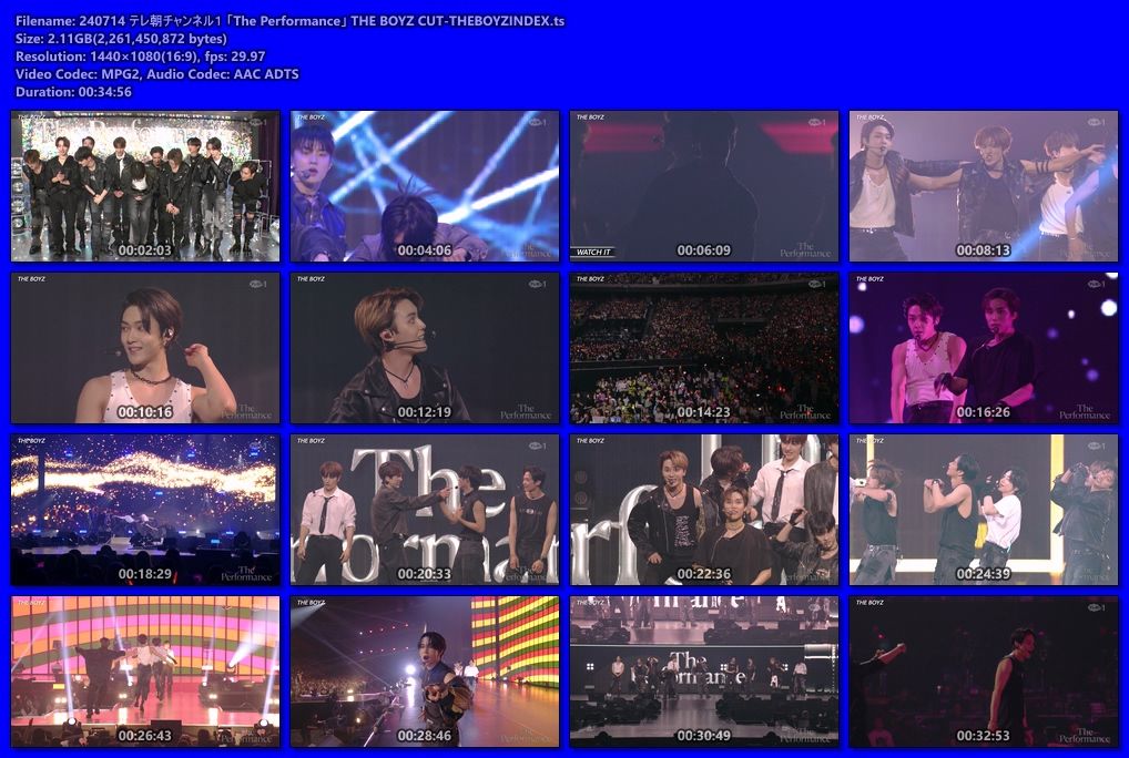 240714 テレ朝チャンネル１ 「The Performance」 THE BOYZ CUT