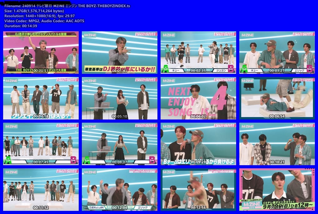 240914 テレビ朝日 𝗠𝗭𝗜𝗡𝗘 エンジン THE BOYZ