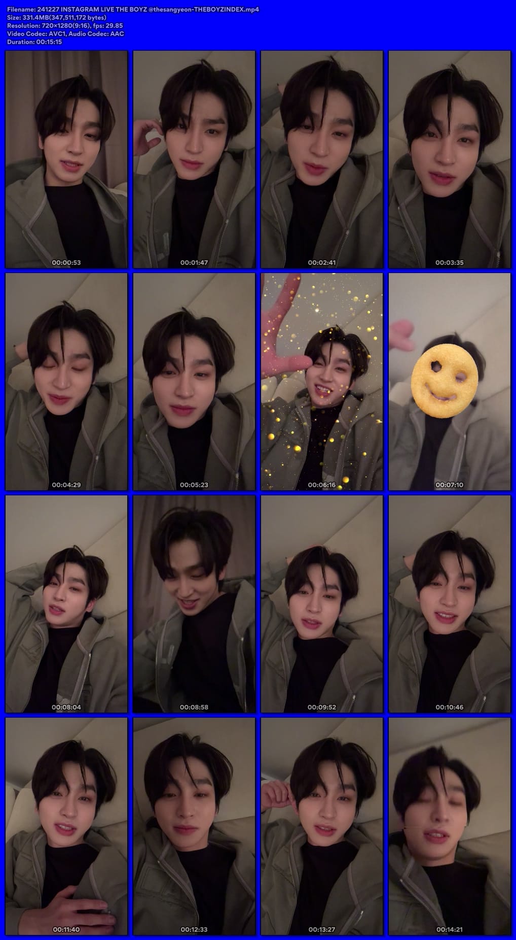 241227 INSTAGRAM LIVE THE BOYZ @thesangyeon