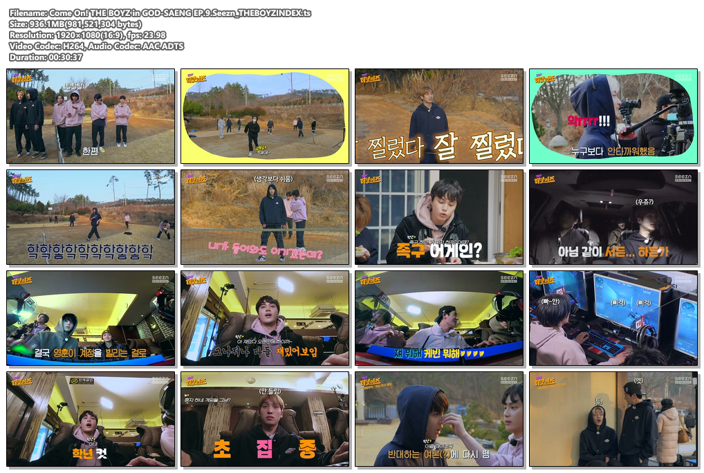 Come On! THE BOYZ in GOD-SAENG EP.9.Seezn