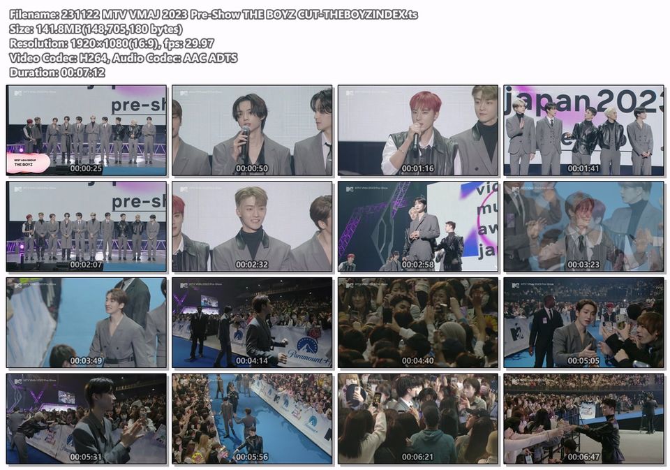 231122 MTV VMAJ 2023 Pre-Show THE BOYZ CUT