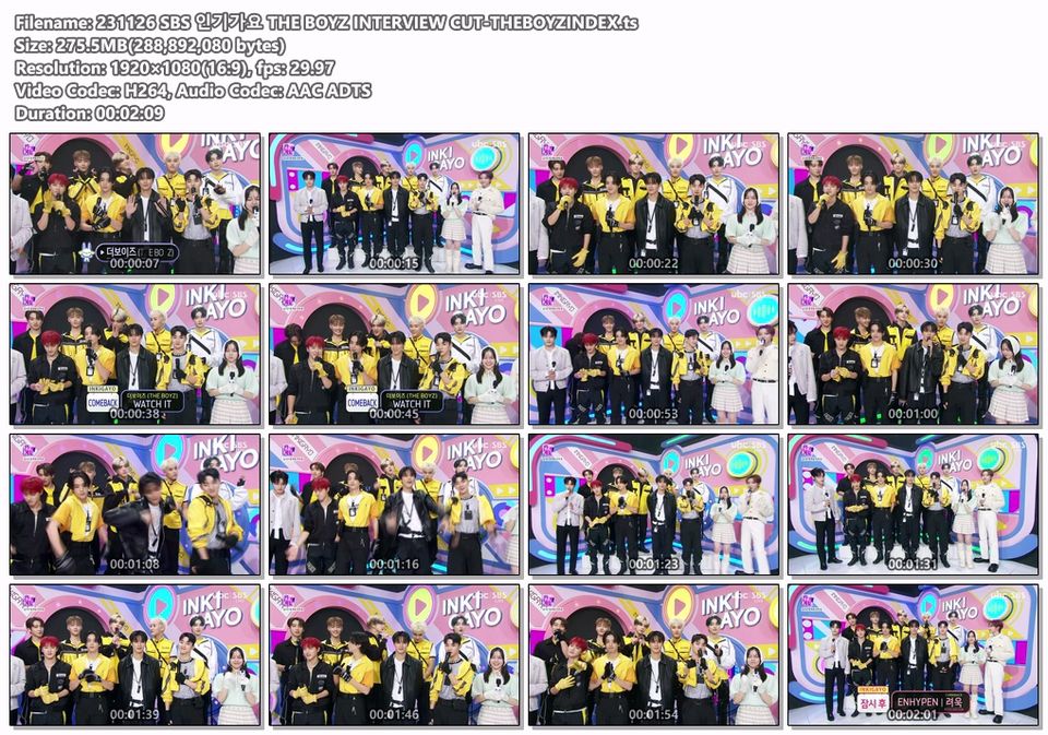 231126 SBS 인기가요 THE BOYZ CUT