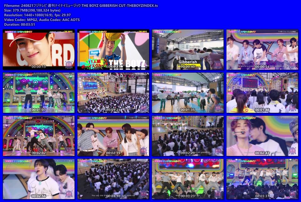 240821フジテレビ 週刊ナイナイミュージック THE BOYZ GIBBERISH CUT