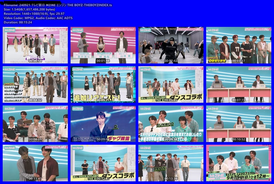 240921 テレビ朝日 𝗠𝗭𝗜𝗡𝗘 エンジン THE BOYZ