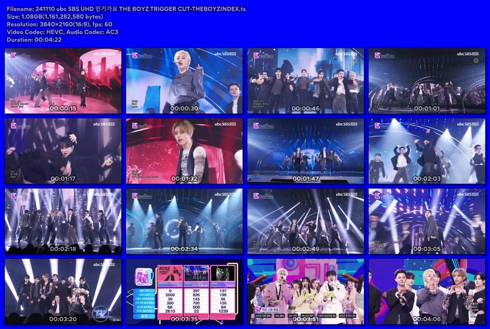 241110 ubc SBS UHD 인기가요 THE BOYZ TRIGGER CUT