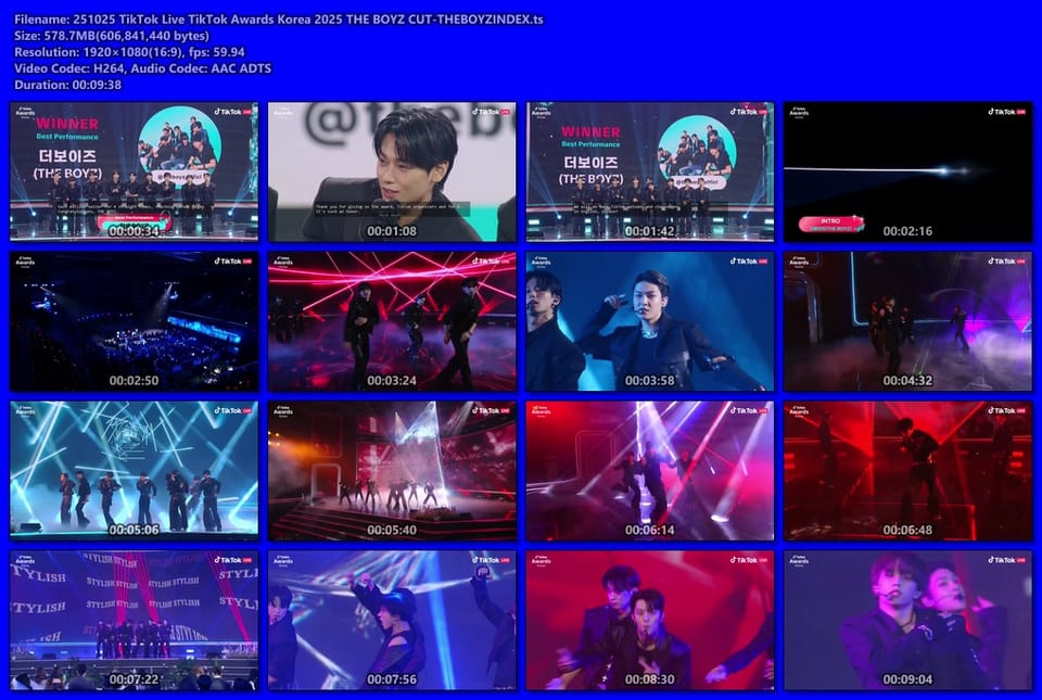 251025 TikTok Live TikTok Awards Korea 2025 THE BOYZ CUT
