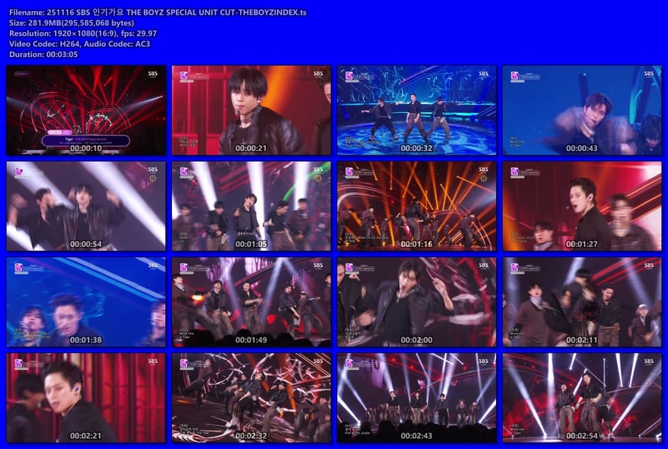 251116 SBS 인기가요 THE BOYZ SPECIAL UNIT CUT